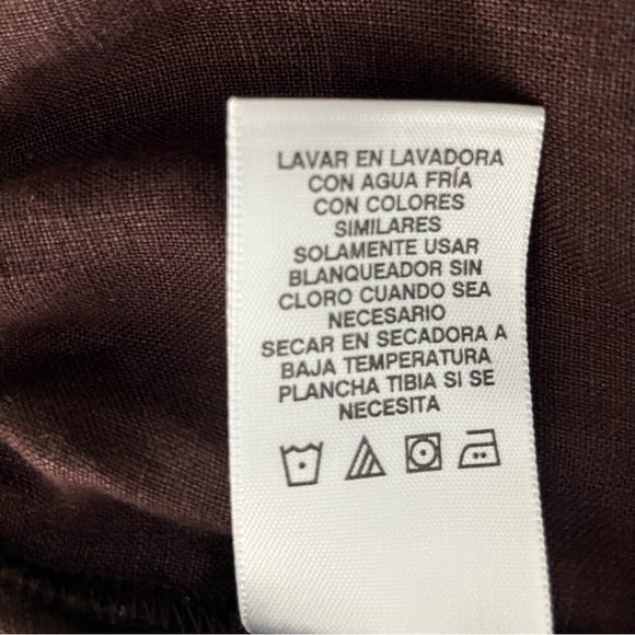 Kate Hill Chocolate Draw String Ankle Length Linen Pants - Picture 9 of 9